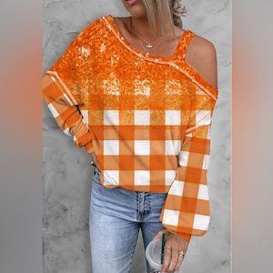 New TN Vols Autumn Cold Shoulder long sleeve top SZ S
